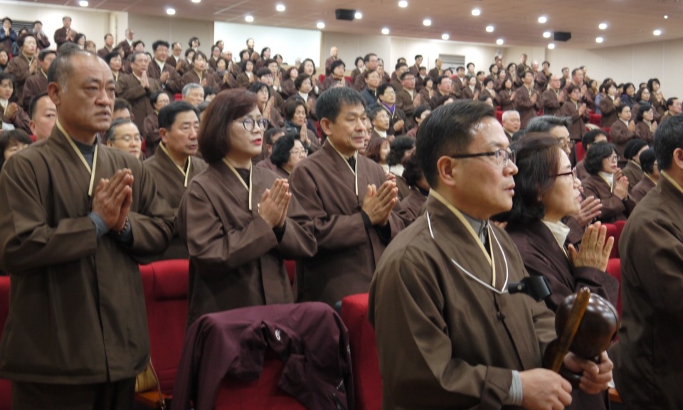 포교사단 부산지역단이 12월14일 범어사 선문화교육센터에서 교구본사 성지순례 회향법회 및 전진대회를 개최했다.