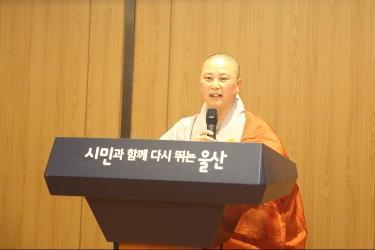 울산불교환경연대 2대 상임대표 천도스님.