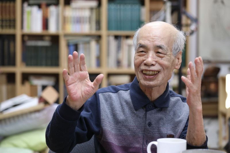 84세를 일기로 세상을 떠난 이이화 선생. 지난해 3월 불교신문과 인터뷰할 당시 사진이다. 불교신문 자료사진.