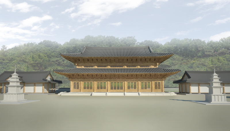2021년 11월 완공될 세종시 한국불교문화체험관 및 전월사 광제사 조감도.