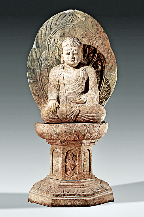석조약사불좌상, 통일신라시대 8세기 중엽, 3.32m, 국립중앙박물관.