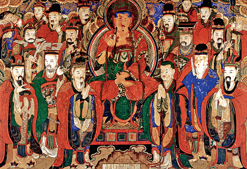 지장시왕도, 1865년, 마본채색, 126.5×184.5cm
