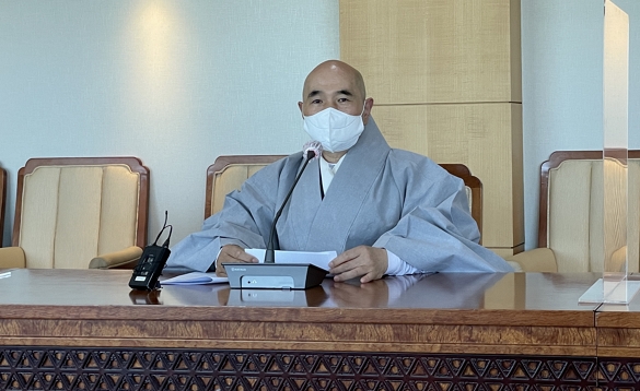 상월결사 총도감 호산스님이 방생순례의 의미를 설명했다.