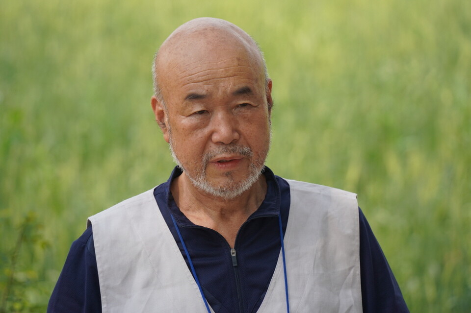 묵언 수행 중인 노현스님