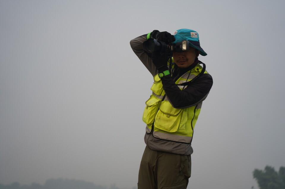 기자들의 취재 모습