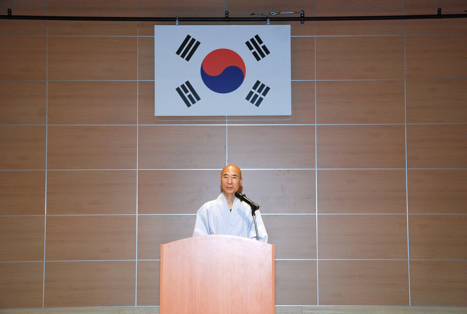  축사를 하는 고운사 주지 등운스님.