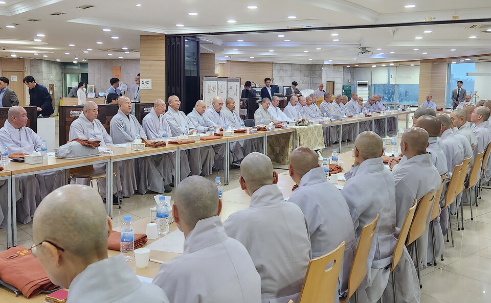 중앙종회 불교광장 간담회 모습.