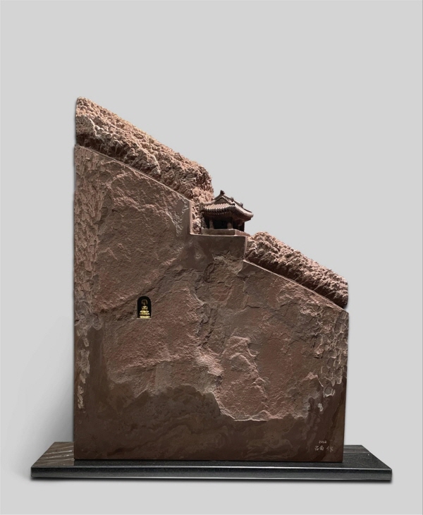 권창남 작가, 산사에서-그곳에 가면 목문대리석 44x10x62cm