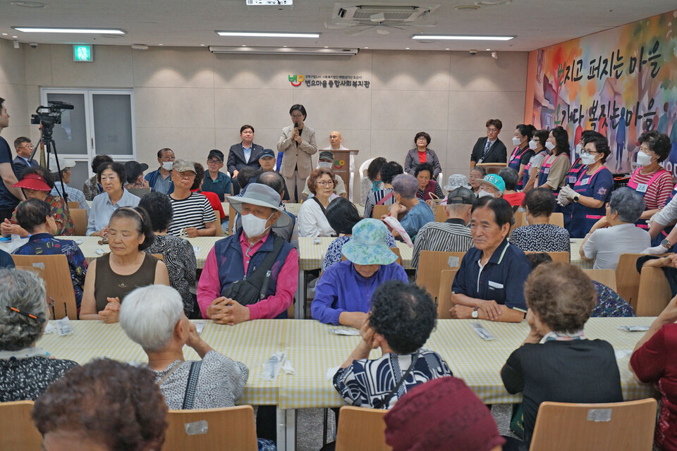 이순희 강북구청장이 인사말을 하고 있다.