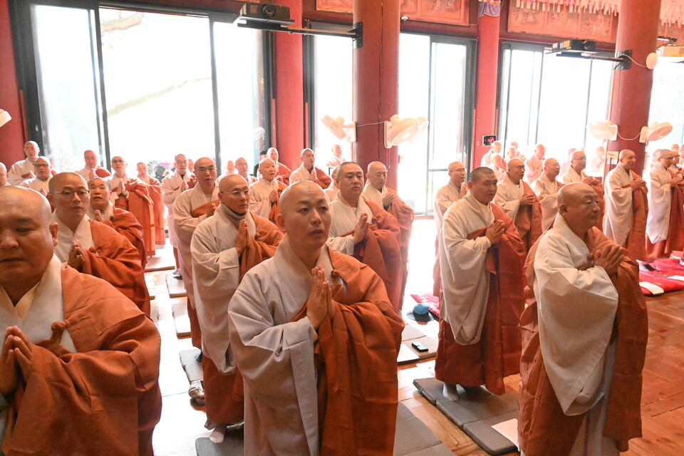 10월30일 서울 조계사 대웅전에서 열린 불교광장 총회 모습. 