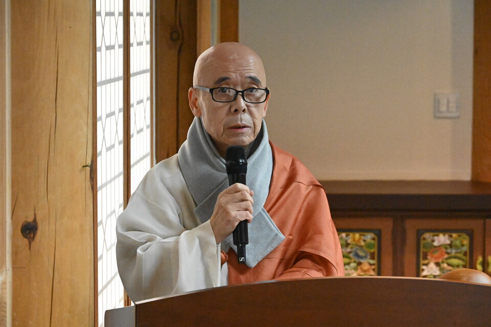 신흥사 주지 지혜스님의 환영사.