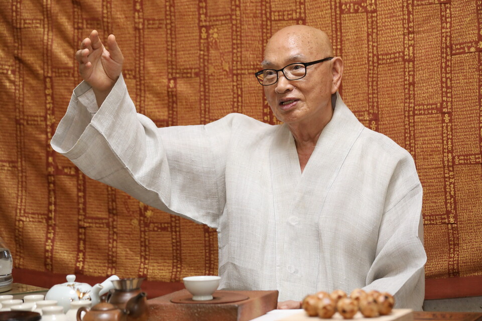 지난 2020년 본지와의 특별 인터뷰 당시 도영대종사의 모습.