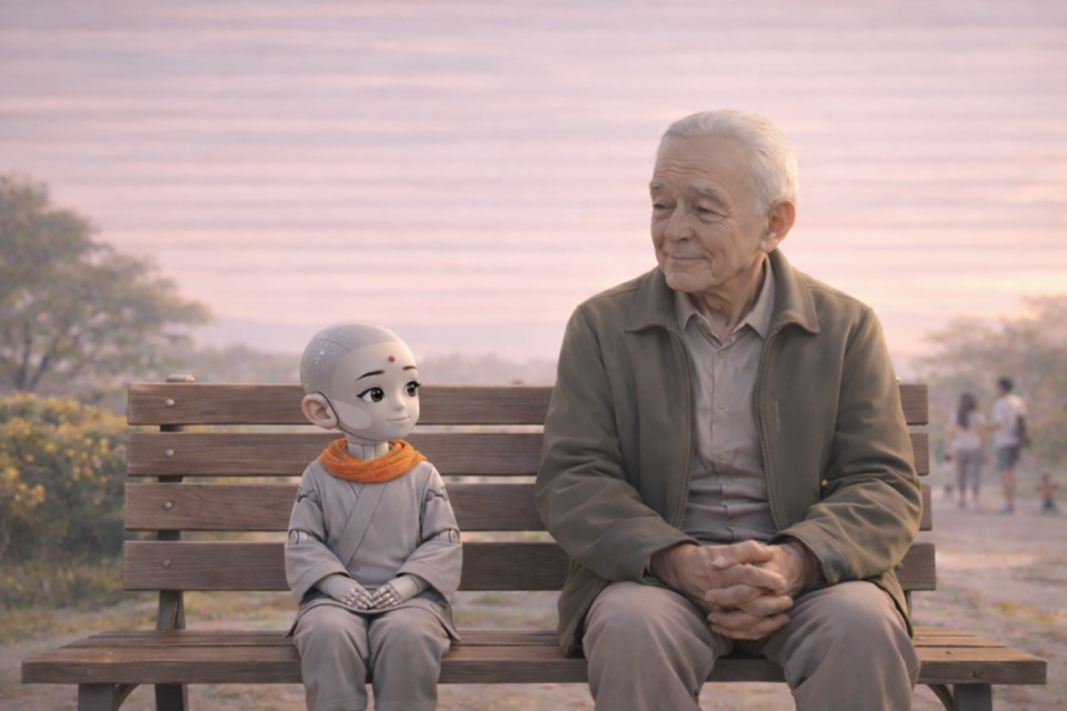 &nbsp;‘AI 선재동자’는 지혜의 화신 문수보살을 만나면서 생각의 지평을 넓힌다. 늙는 것도 괴롭지만 늙지 않는 것도 괴롭다. 몸의 소멸을 받아들이면, 마음은 영생한다. AI삽화=이영숙 동국대 영상문화콘텐츠연구원 부교수