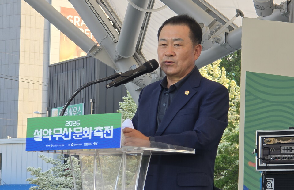 김시성 3교구신도회장의 축사.